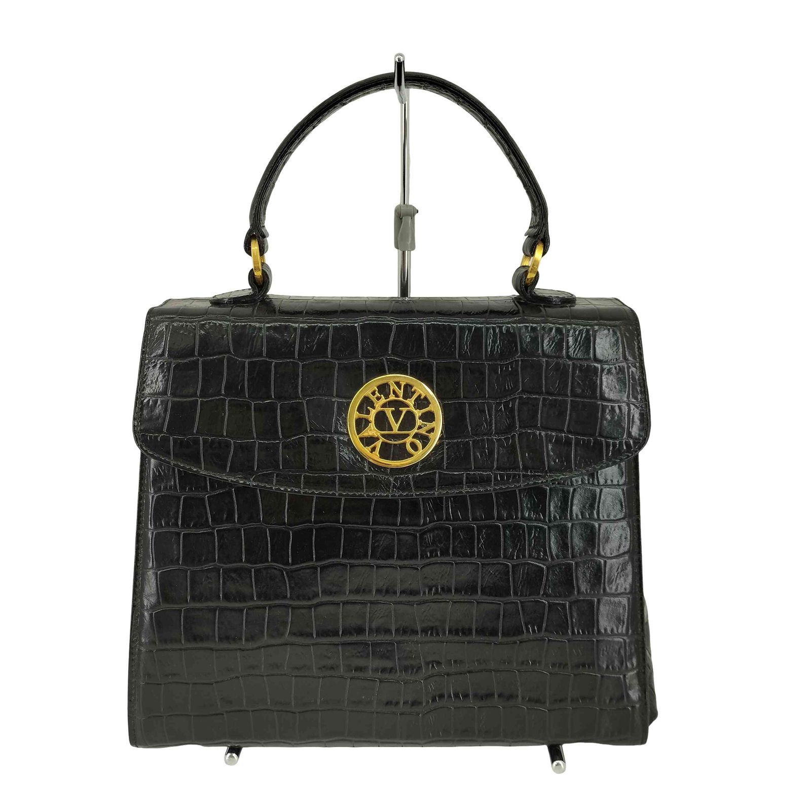 ヴァレンティノガラヴァーニ VALENTINO GARAVANI クロコ型押し レザーショルダーバッグ レディース 表記無