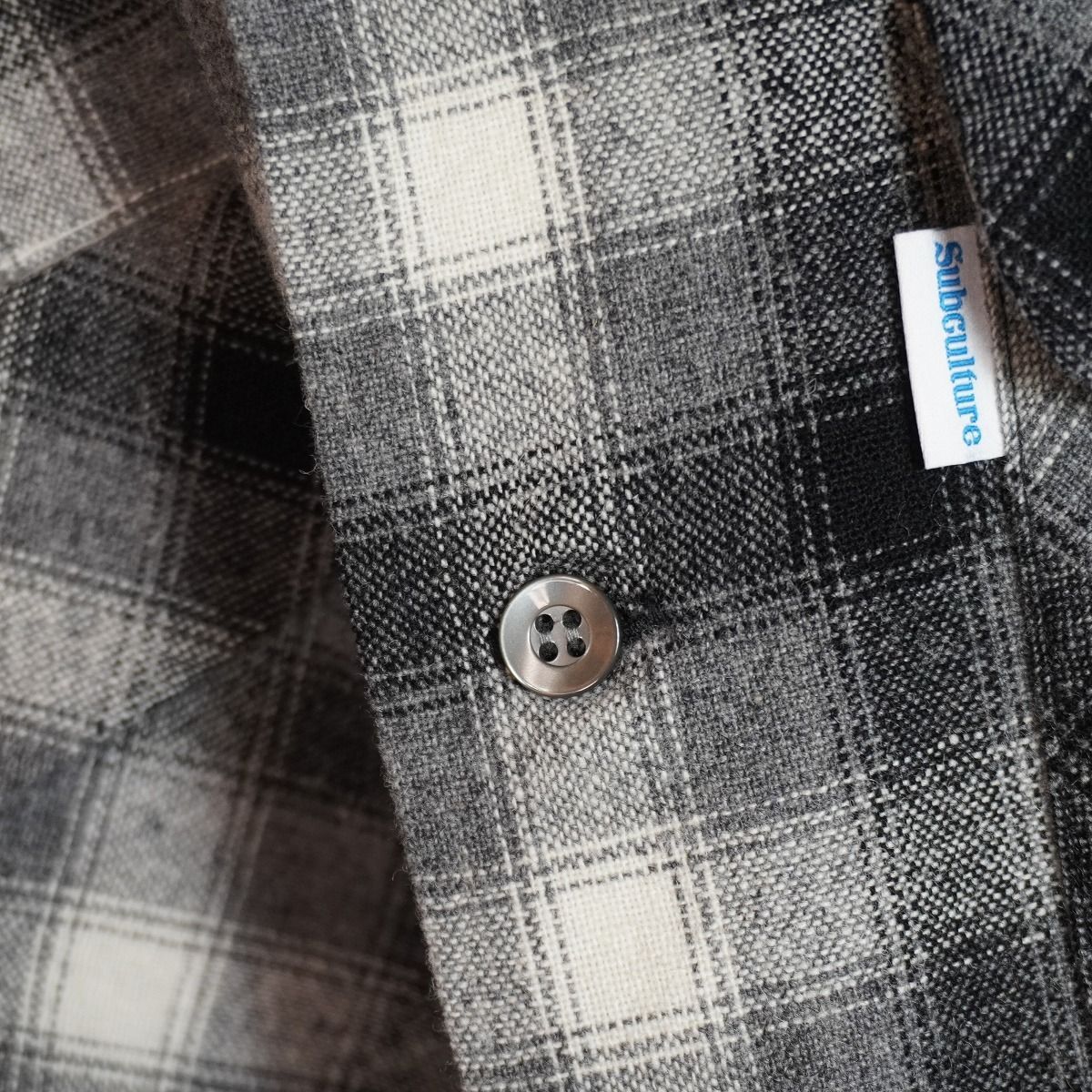 美品25AW Sub Culture サブカルチャー WOOL CHECK SHIRT 長袖 ウール 