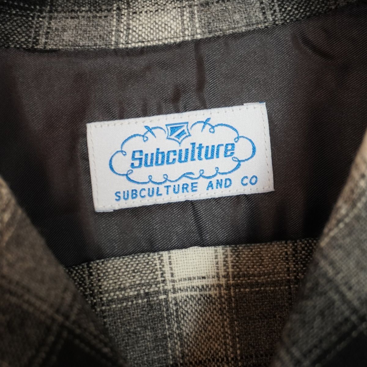 美品25AW Sub Culture サブカルチャー WOOL CHECK SHIRT 長袖 ウール 