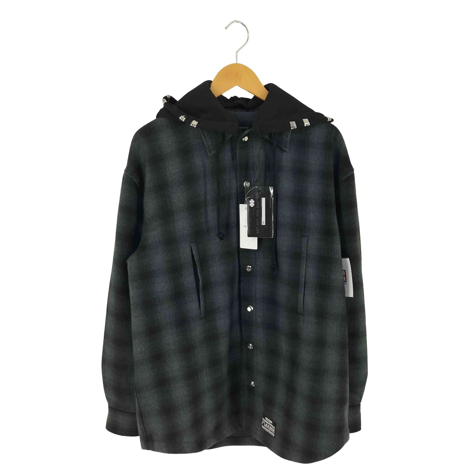 ヌビアン NUBIAN 26SS OVERSIZE HOODED FLANNEL SHIRT メンズ S