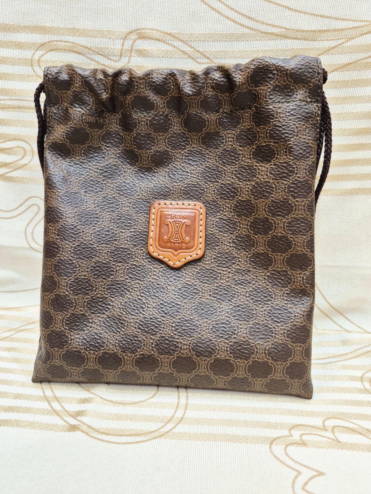 CELINE　マカダム　巾着ミニバッグ