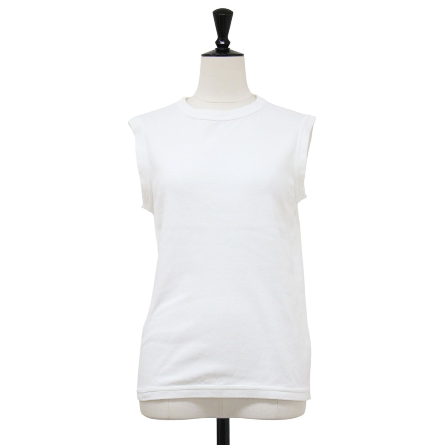 MADISONBLUE マディソンブルー Tシャツ ホワイト 白 サイズ:00(XS) クルーネック ノースリーブ Tシャツ CREW NECK SLEEVELESS TEE タンクトップ カットソー コットン トップス【レディース】【中古】