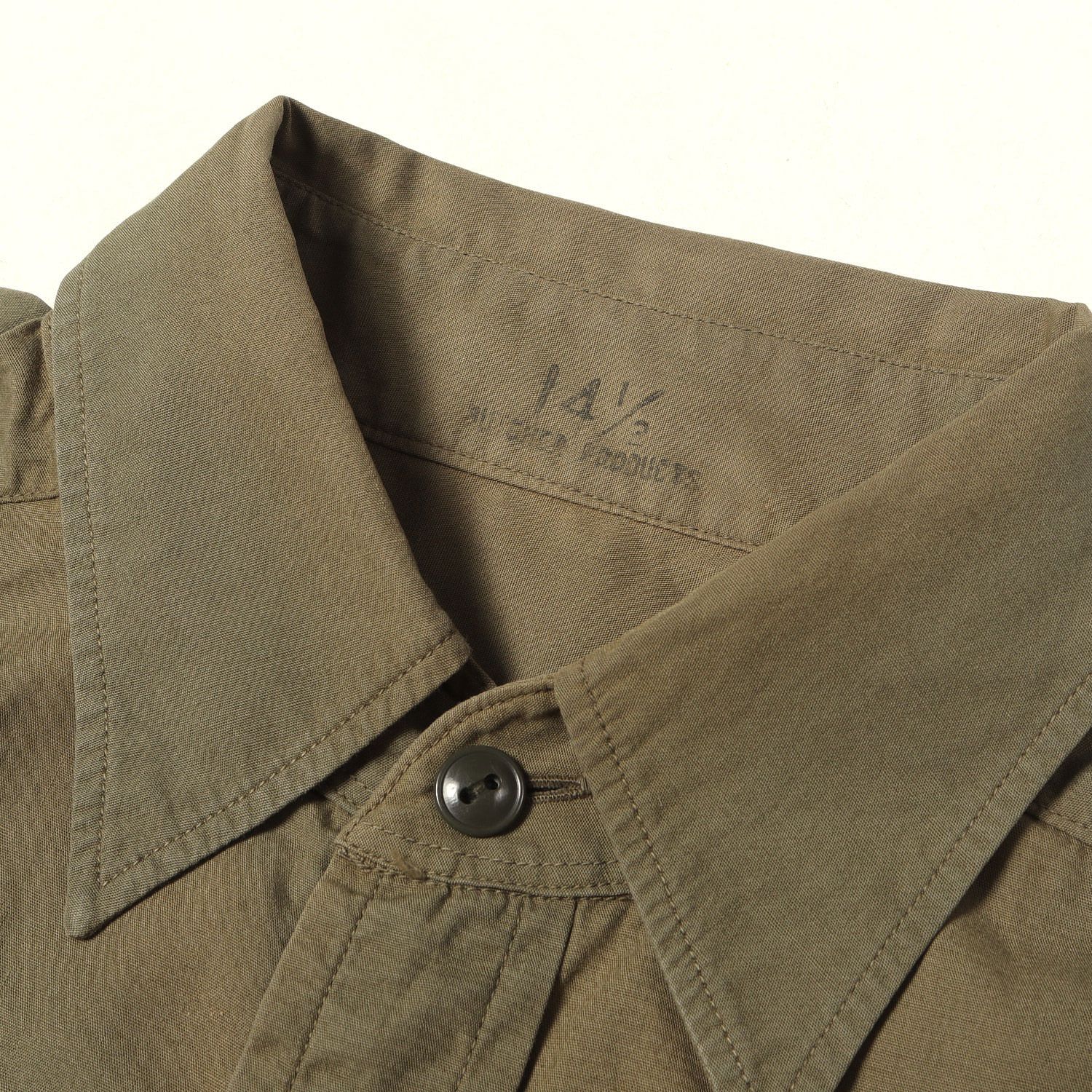 At LAST&CO アットラスト シャツ オリーブ サイズ:14 1/2 BUTCHER