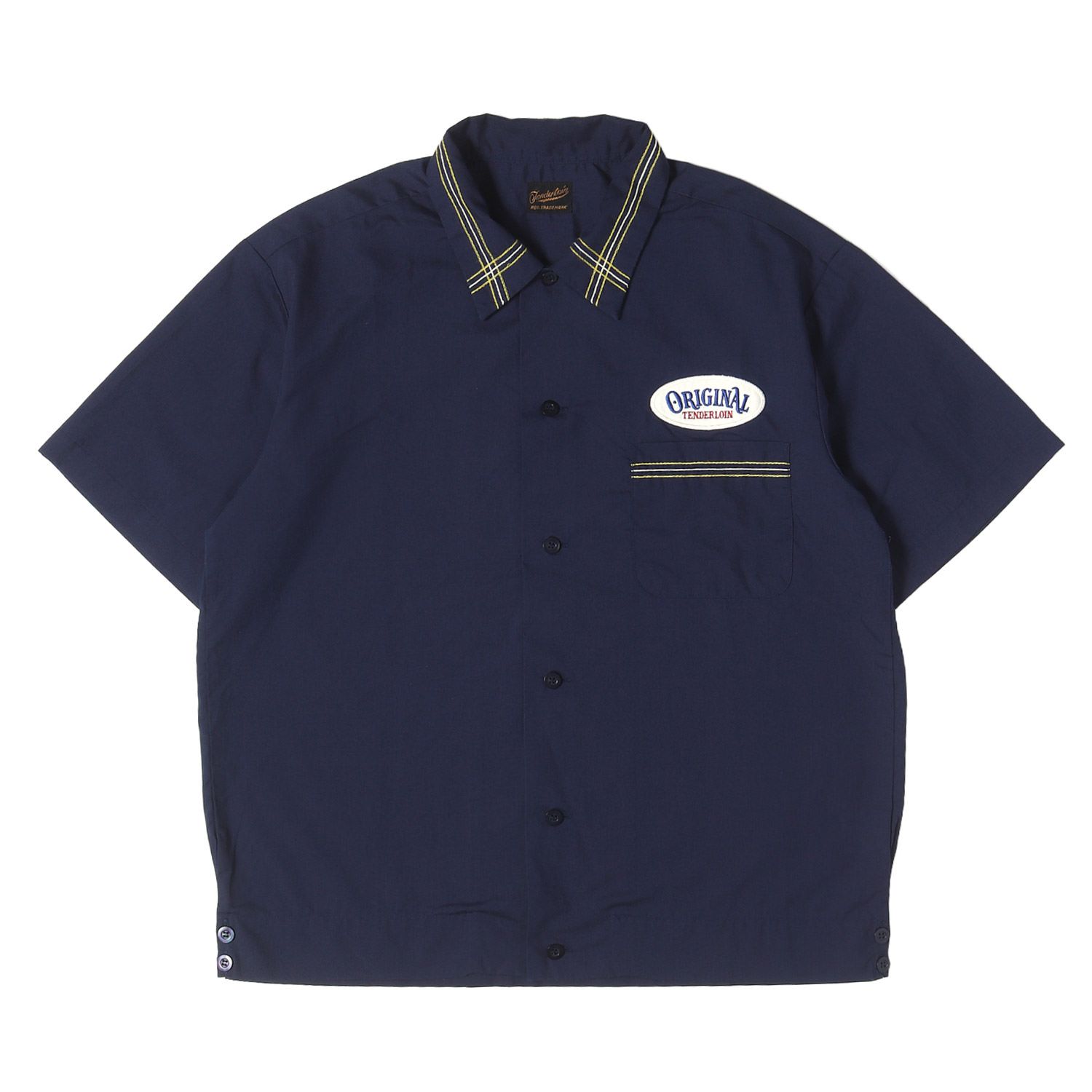 美品】TENDERLOIN テンダーロイン シャツ ネイビー 紺 サイズ:S