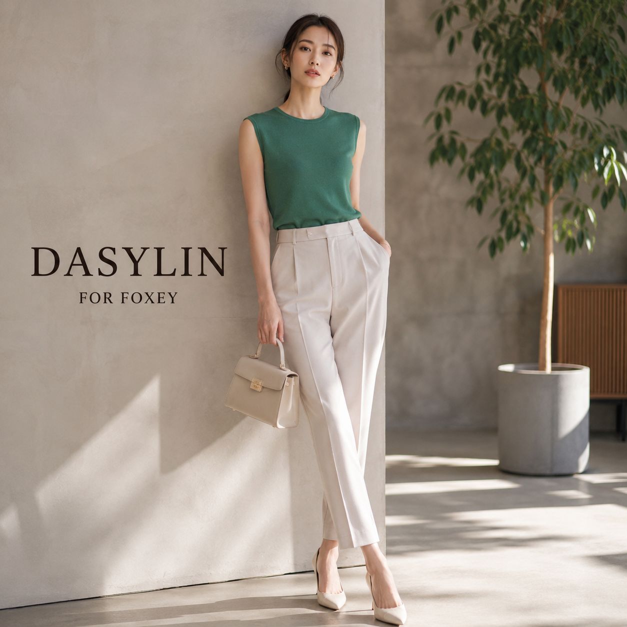美品 / ノースリーブニット / 高伸縮ストレッチを誇る】DASYLIN FOR 
