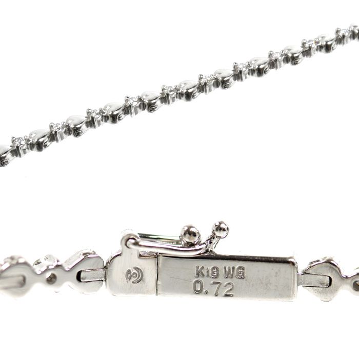 TASAKI タサキ K18WG ホワイトゴールド ブレスレット ダイヤモンド0.72