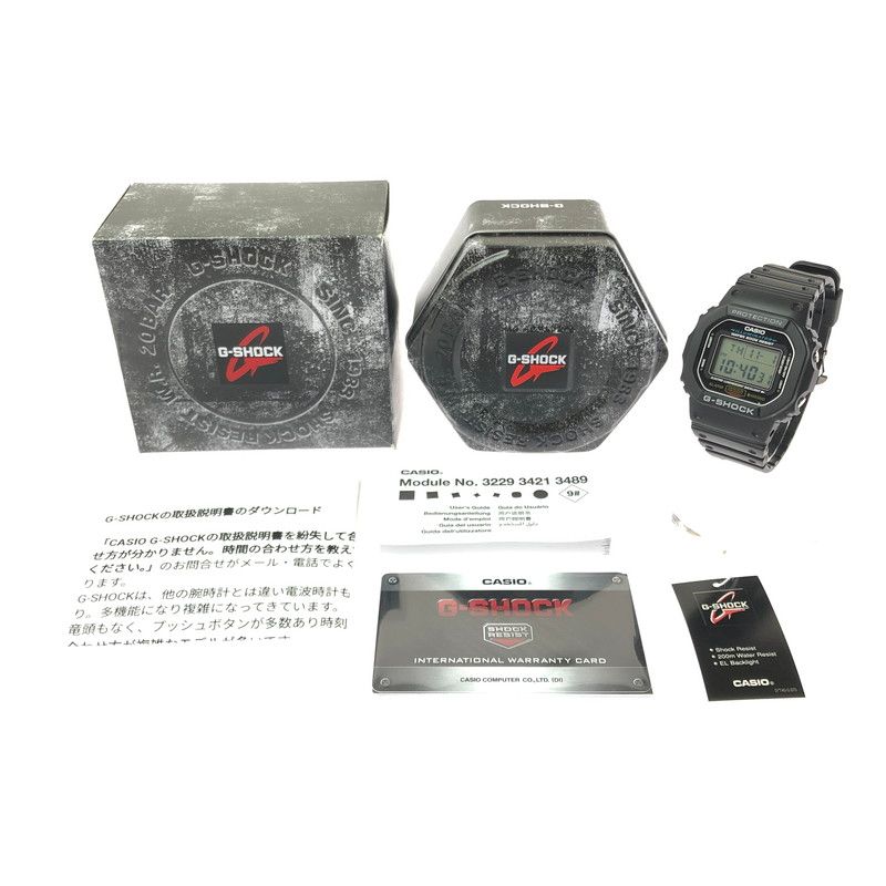 【中古美品】 G-SHOCK ジーショック 5600 SERIES DW-5600E-1 デジタル クォーツ 腕時計 【196-260620-ty-01-tagh】 10,857円