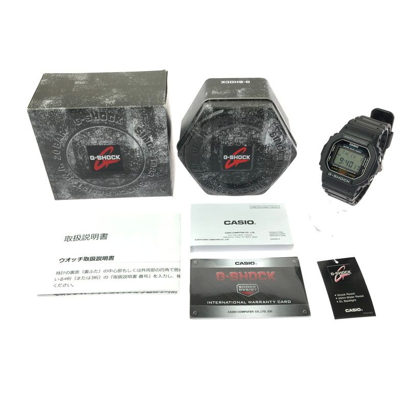 【中古美品】 G-SHOCK ジーショック 5600 SERIES DW-5600E-1VDF デジタル クォーツ 腕時計 【196-260620-ty-02-tagh】