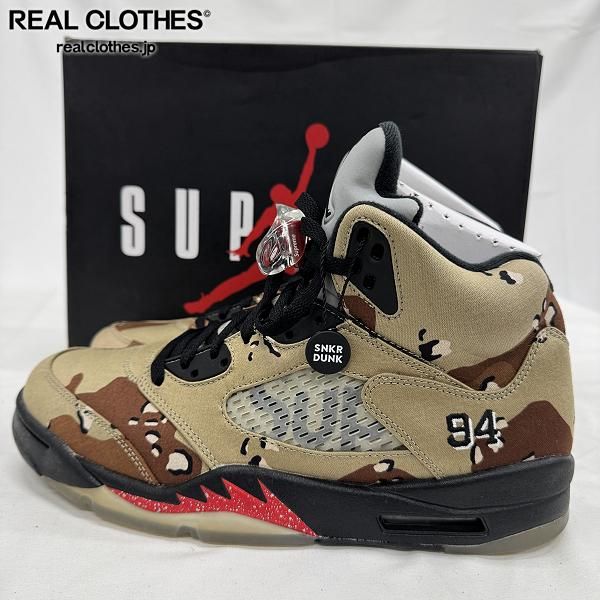 未使用】Supreme×NIKE/シュプリーム×ナイキ AIR JORDAN 5 RETRO/エア