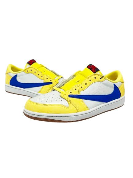 ナイキ NIKE ×TRAVIS SCOTT トラヴィス スコット WMNS AIR JORDAN 1 LOW OG SP Canary ウィメンズ エア ジョーダン 1 ロー カナリー DZ4137-700 28 イエロー ☆AA★▲■260620