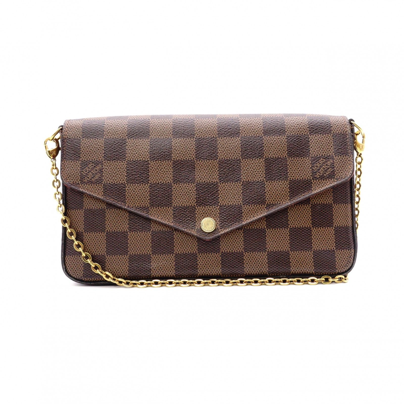 LOUIS VUITTON ルイヴィトン ポシェットフェリシー ダミエ　ショルダーバッグ PVC/キャンバス ブラウン系 クロスボディ