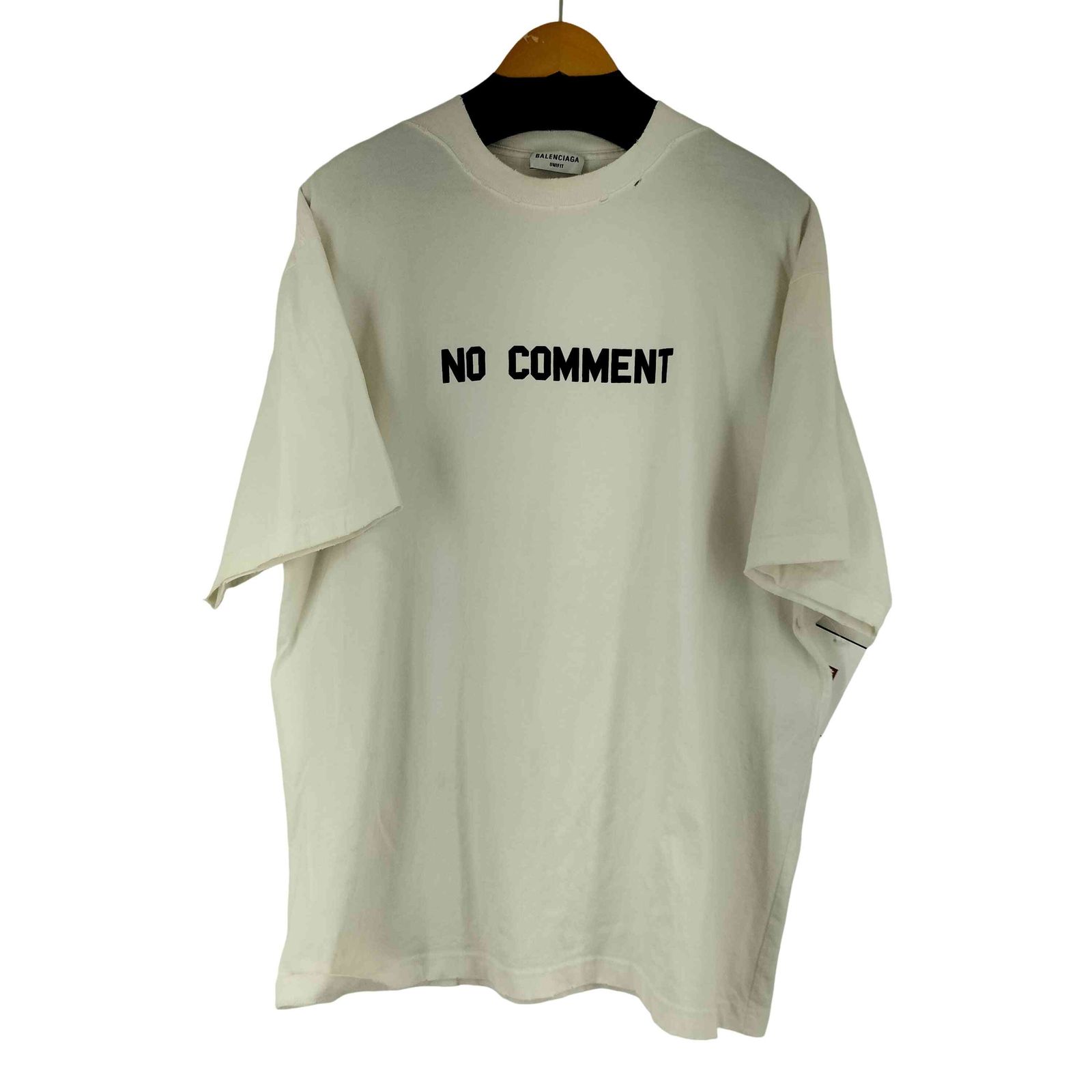 バレンシアガ BALENCIAGA 23SS NO COMMENT プリント クルーネック S/S Tシャツ メンズ XXS