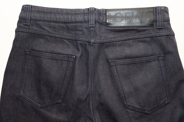 ロエベ LOEWE フィッシャーマンデニム サイズ40 ボタンフライ レザー