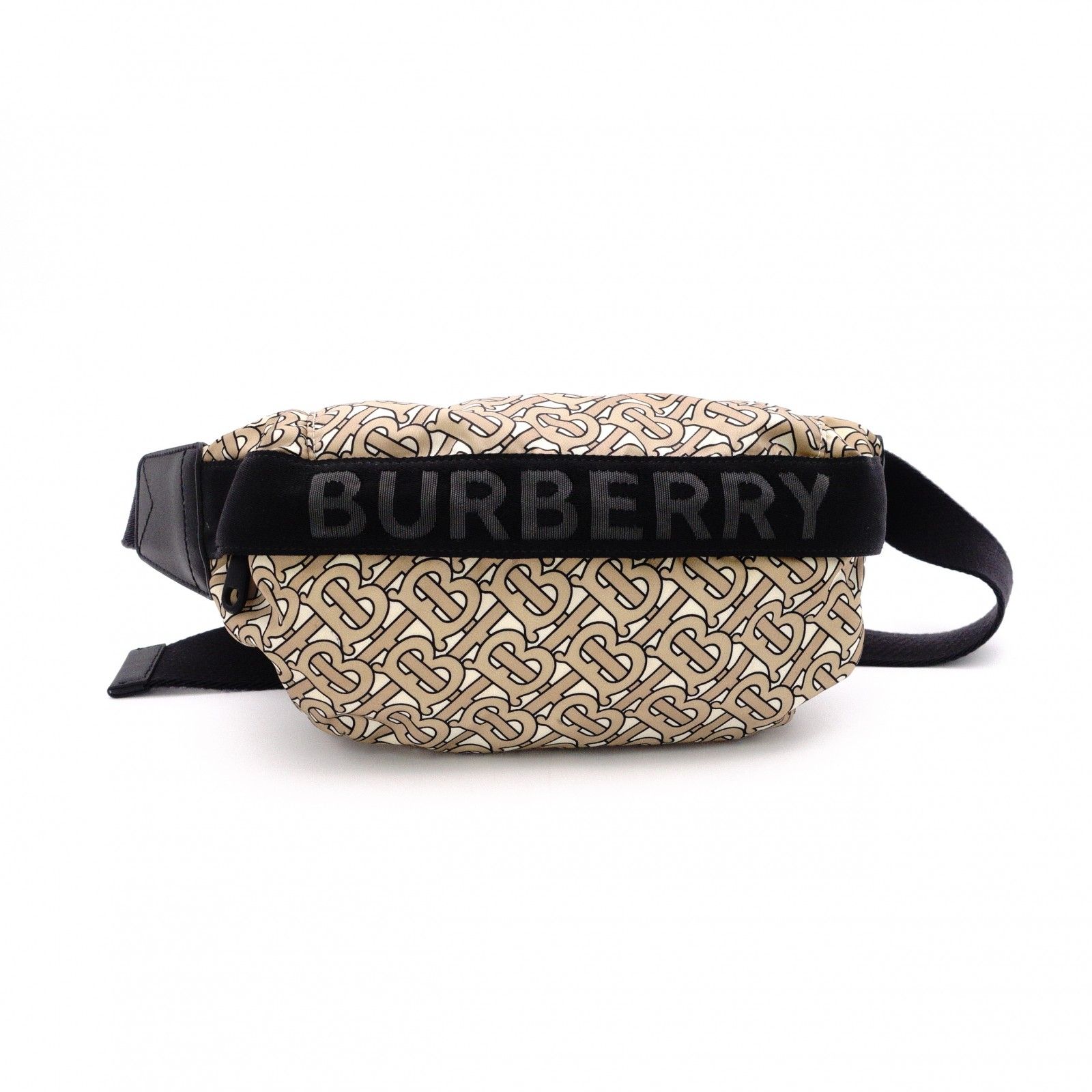 BURBERRY バーバリー TB モノグラム ボディバッグ キャンバス/ナイロン ベージュ系 ベルトバッグ