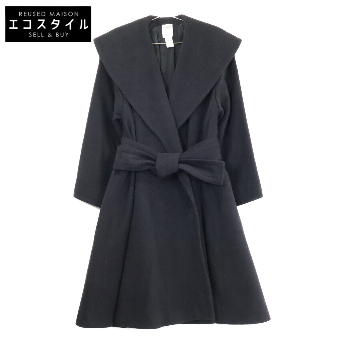 CELINE　セリーヌ　ヴィンテージ ウール ベルト付 クロス　40