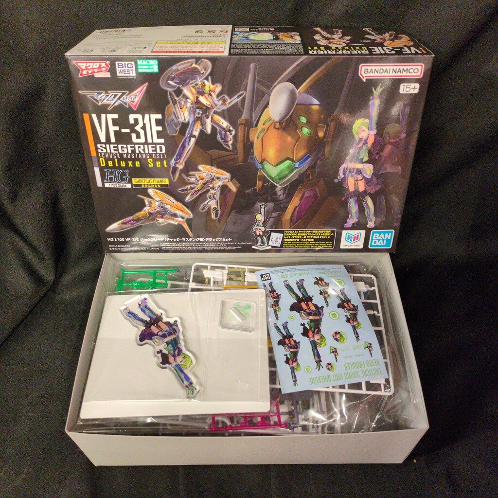 バンダイ HG VF-31E ジークフリード(チャック・マスタング機)デラックスセット 12