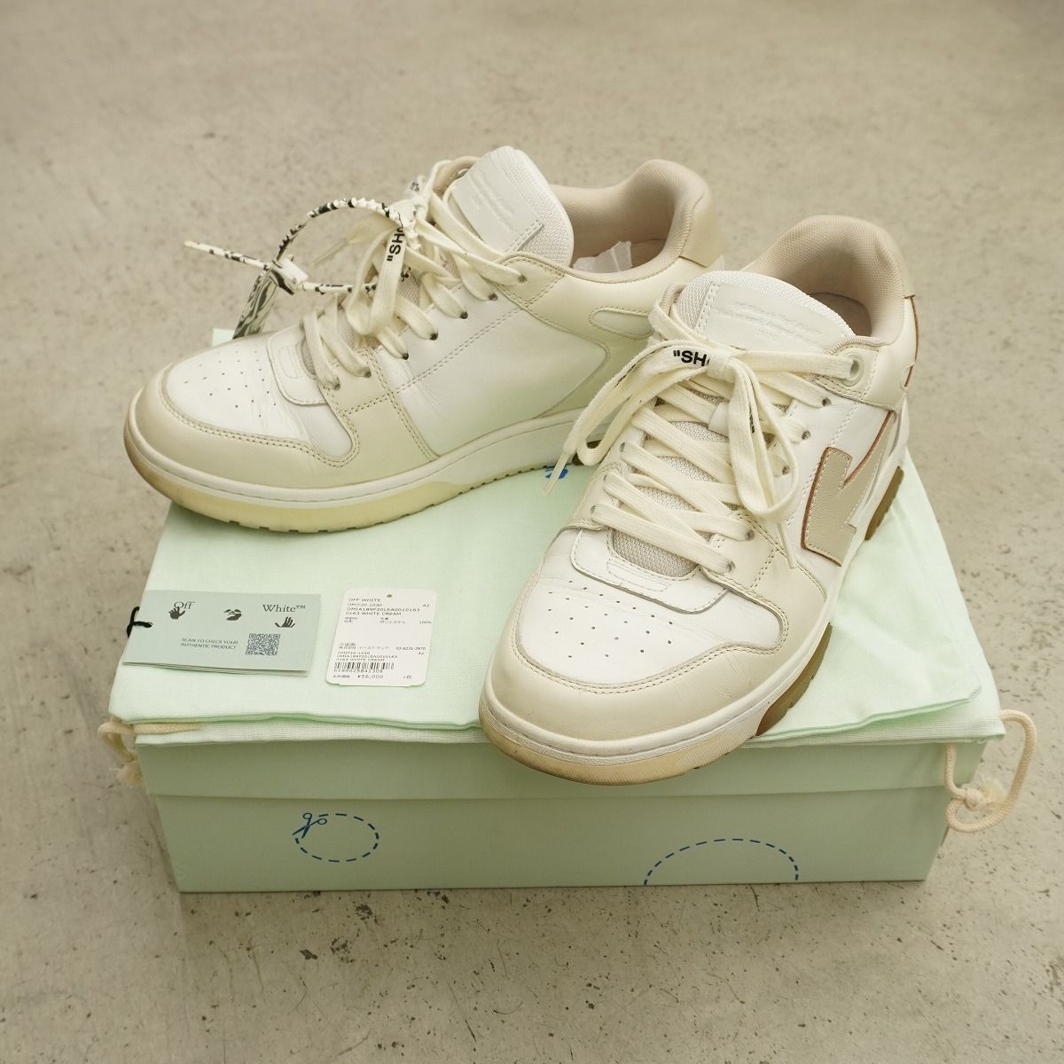国内正規 OFF WHITE オフホワイト OMIA189F20LEA0010125 VINTAGE CLASSIC LOW ヴィンテージ クラシック ロー スニーカー シューズ 3665Q♪