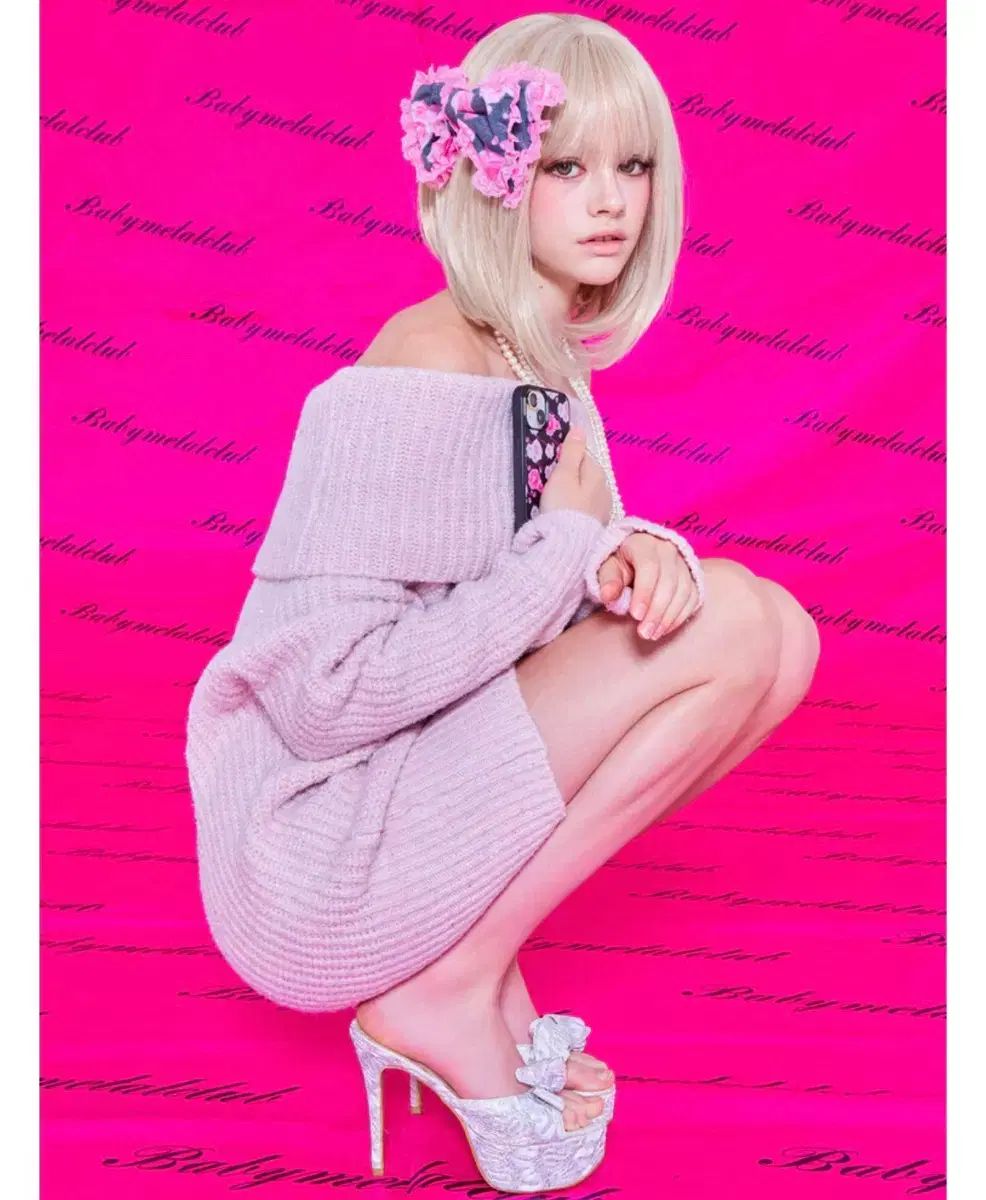 ベメクル マカロン オフショルダーニット Babymetalclub ギャル ONE PIECE