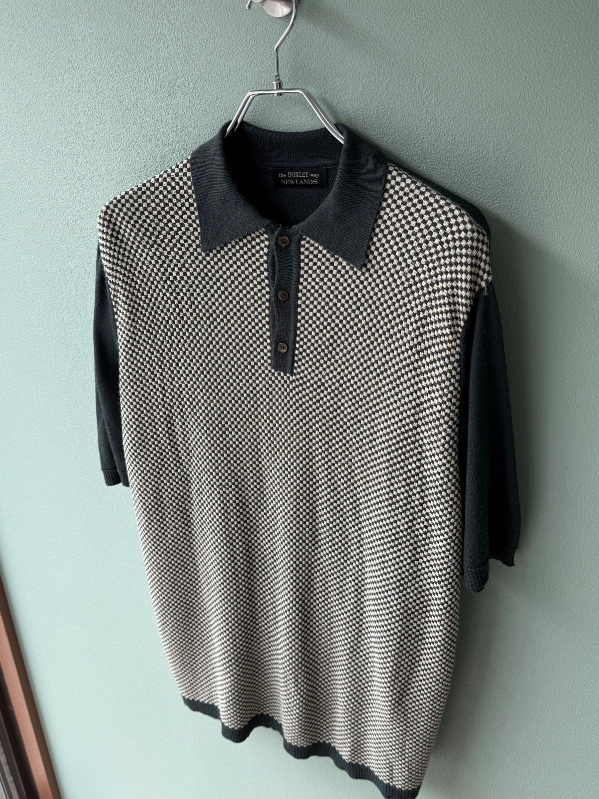 Boxley 90s Gingham Check Knit Polo