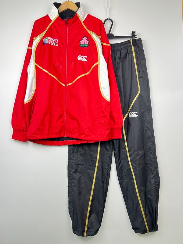 【中古品】 CABTERBURY カンタベリー WINDBREAKER SETUP ウィンドブレーカー セットアップ ラグビーワールドカップ2011 日本代表モデル 【178-260620-kk-33-hon】