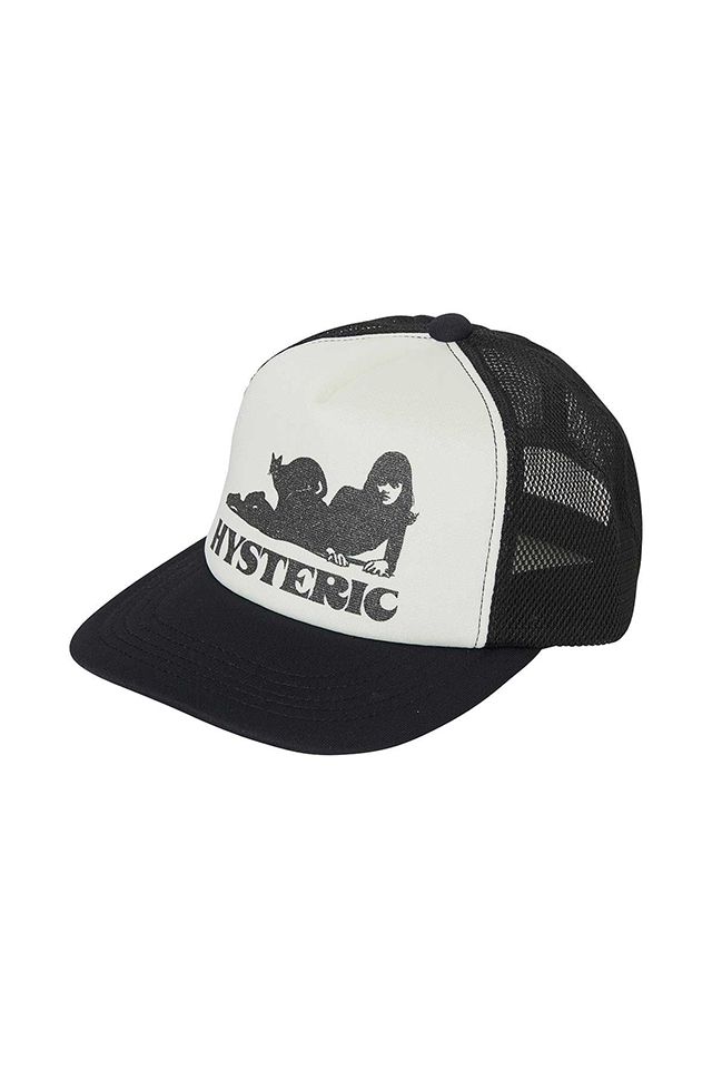 HYSTERIC GLAMOUR ヒステリックグラマー 01263QH04 BLACK CAT WOMAN メッシュキャップ BLACK 正規通販 レディース メンズ