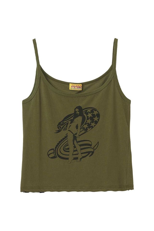 HYSTERIC GLAMOUR ヒステリックグラマー 01261CR04 COBRA キャミソール KHAKI 正規通販 レディース