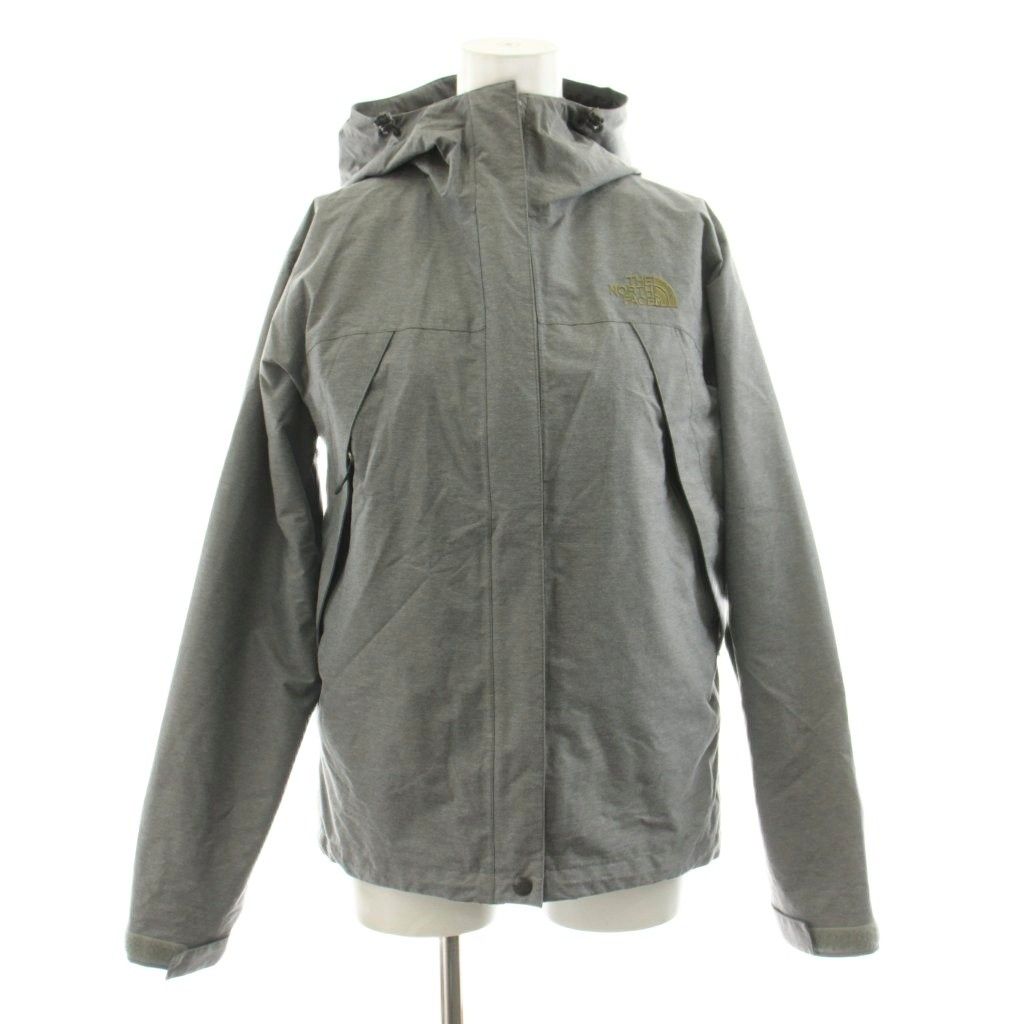 ザノースフェイス THE NORTH FACE スクープジャケット マウンテンパーカー ジップアップ ナイロン ロゴ刺繍 M グレー NPW6725Z /KU