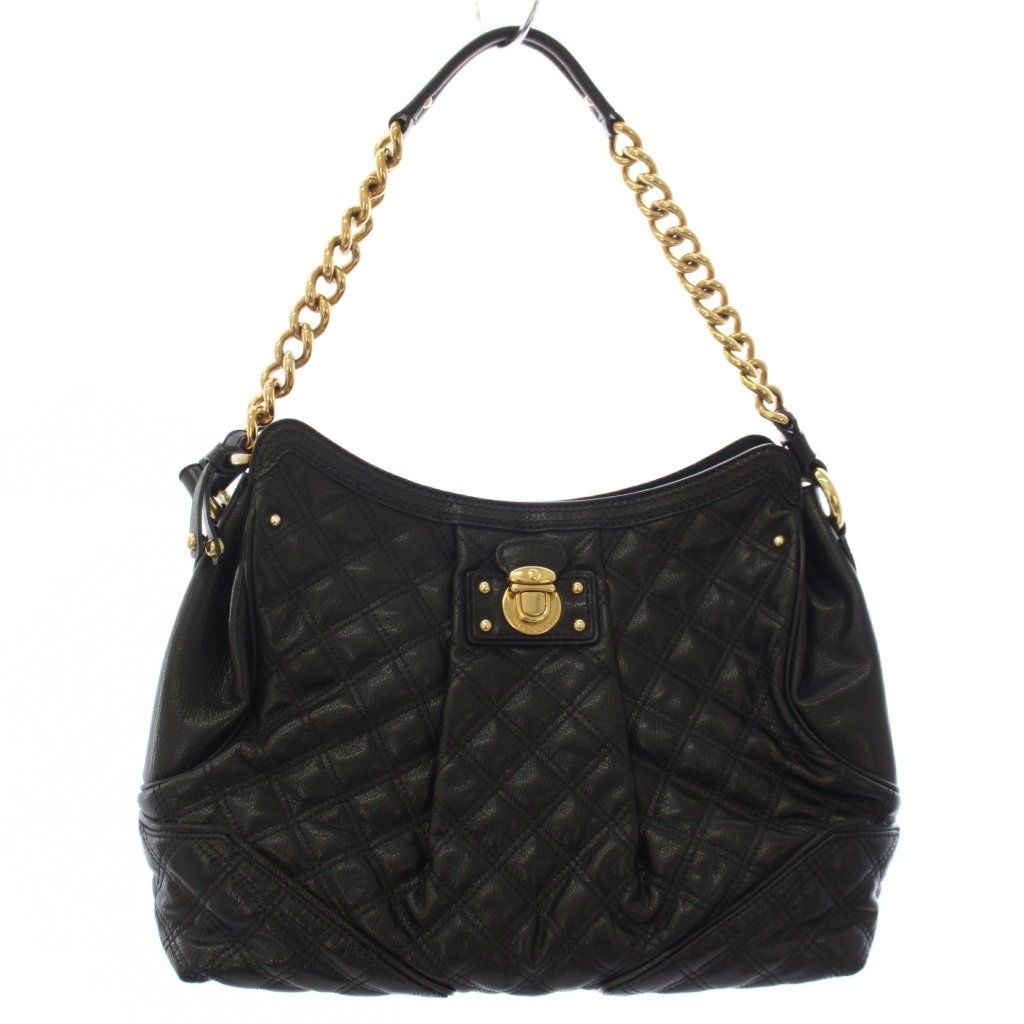 マークジェイコブス MARC JACOBS スタムバッグ トートバッグ ショルダーバッグ レザー キルティング 黒 ブラック /TK