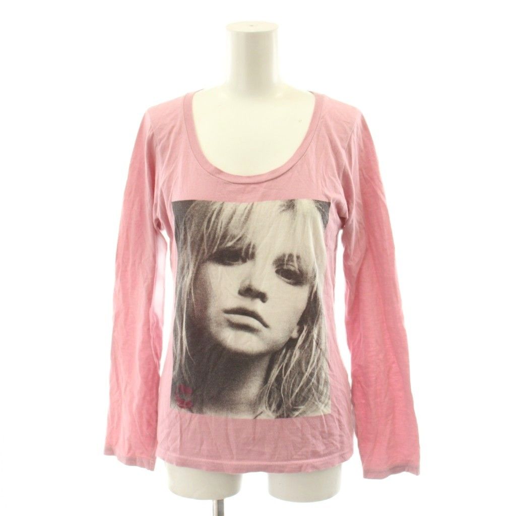 ヒステリックグラマー HYSTERIC GLAMOUR コートニーラブ ヒスガール Tシャツ カットソー 長袖 ロゴ F ピンク 0143CL16 /AN61