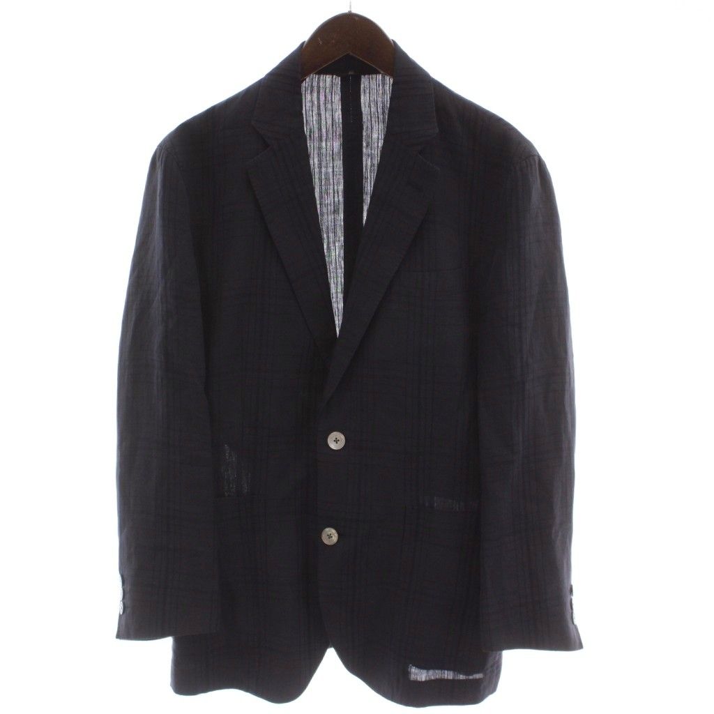 LANVIN ランバン 高級ラムレザーテーラードジャケット 黒 サイズ48 通常納期 高級 LANVIN ランバン レザーテーラードジャケット