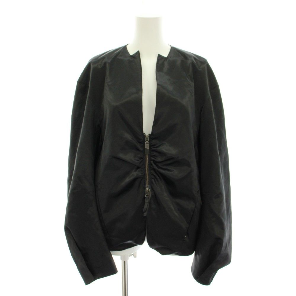 アーダーエラー ADER ERROR ジャケットプロダクト20 Jacket Product. 20 ノーカラージャケット アウター ダブルジップ タッセル M 黒 ブラック BO01SSJK0802BK /YT