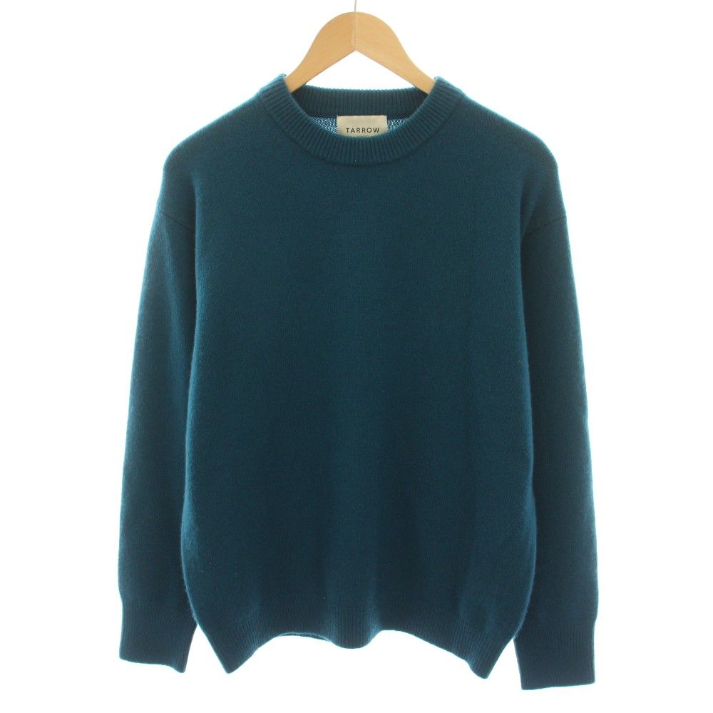 タロウ トウキョウ TARROW TOKYO ベビーカシミヤ100ニット BABY CASHMERE 100 KNIT セーター クルーネック 長袖 M 青緑 ブルーグリーン SI2402078 /YT