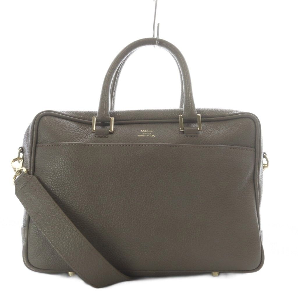 マニュエルミラノ Manuel MILANO 24SS レザーバッグ ハンドバッグ ショルダーバッグ 2way グレージュ /YO13