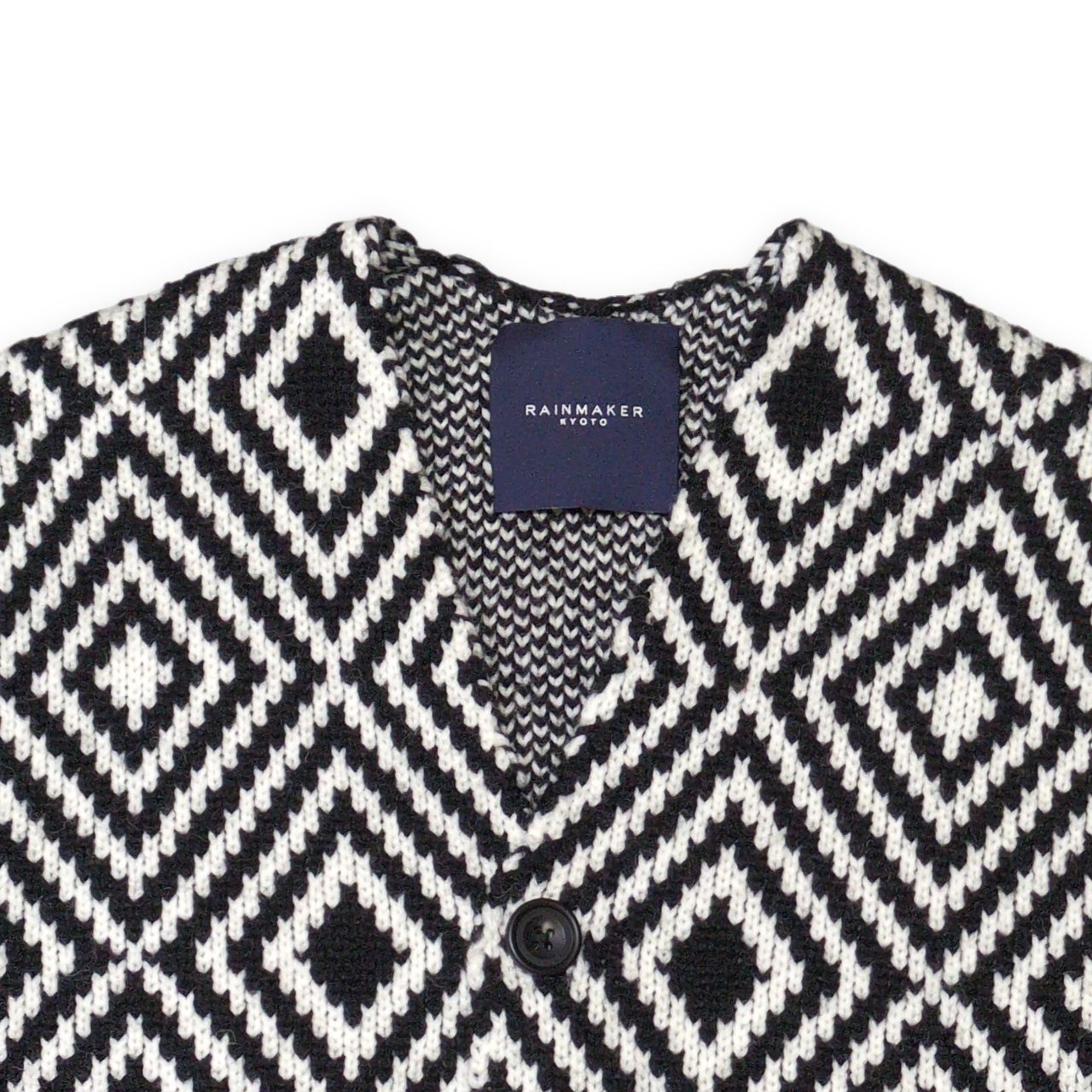 RAINMAKER KYOTO レインメーカー キョウト 16AW 入子菱柄 ノーカラージャケット WOOL ウール メンズ 46 RM162-031 RAINMAKER KYOTO レインメーカー キョウト 16AW 入子菱柄 ノーカラー