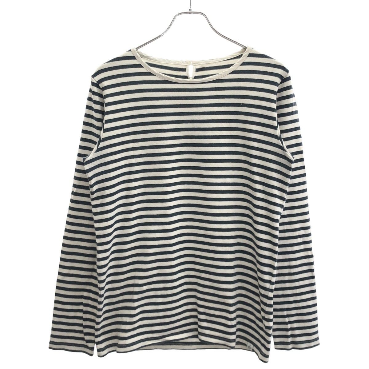 visvim ビズビム 14SS BORDER CREW L/S ロングスリーブボーダーTシャツ 0114105010038 ホワイト×ネイビー 2