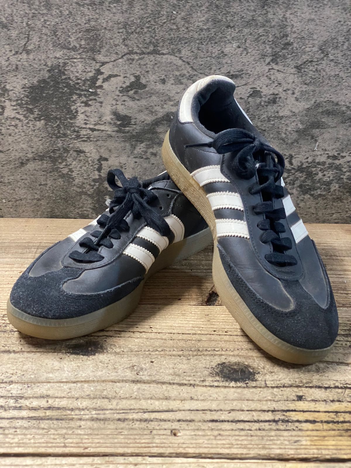 KG505 アディダス adidas ベロサンバ VELOSAMBA ビンディングシューズ 2穴 黒 26.5cm