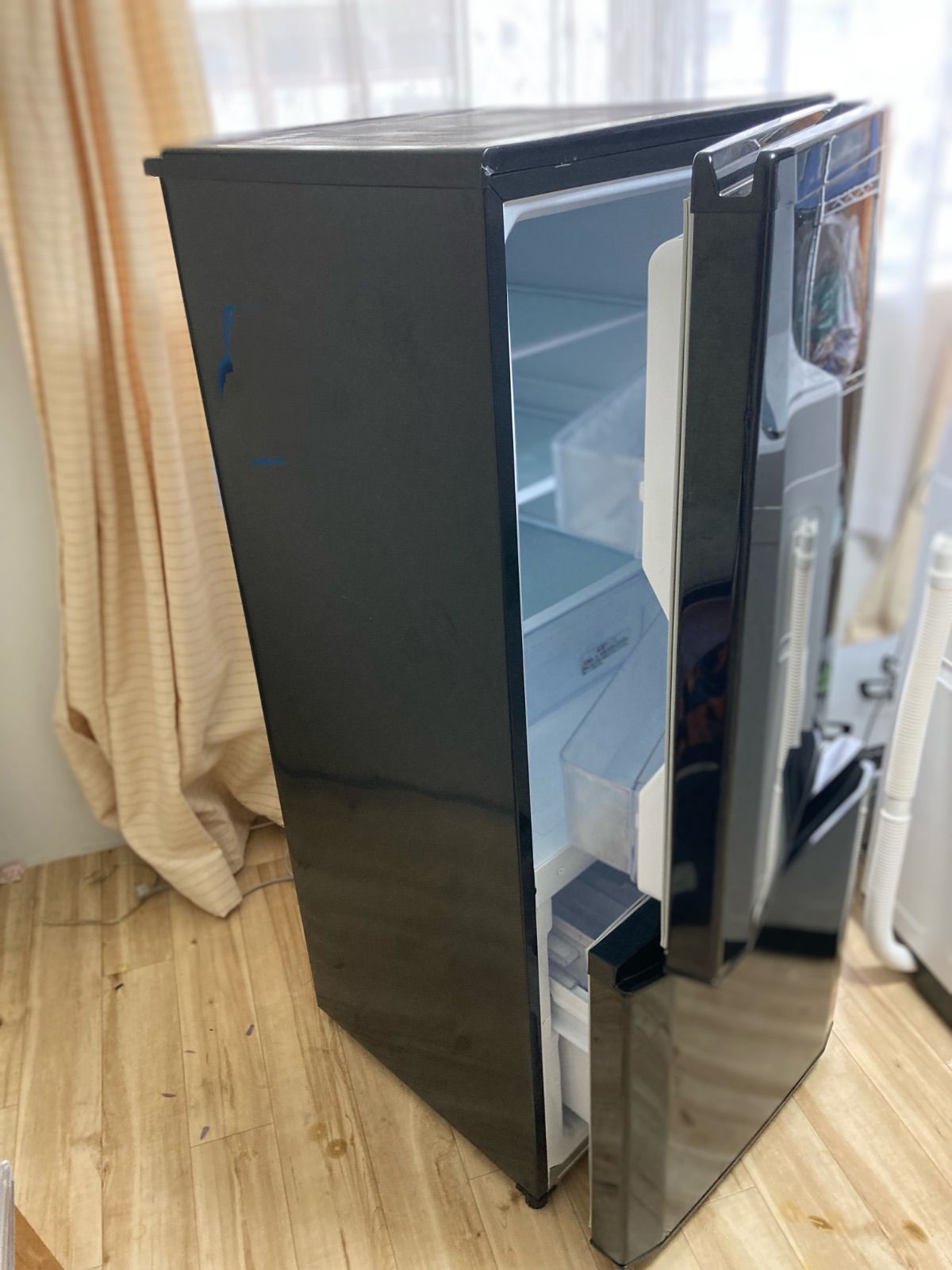 三菱冷凍冷蔵庫 MR-P15ED-KK 146L 2019年製 ファン式による自動霜取り