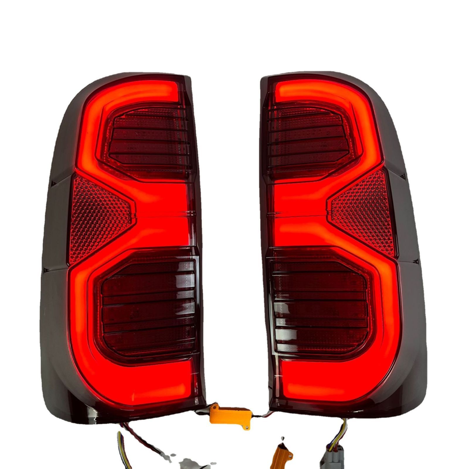 トヨタ Toyota ハイラックス HILUX Vigo 2004-2015対応 リアLEDテールランプ テールライト スモークレンズ仕様 ABS製 外装アクセント ドレスアップ 交換用