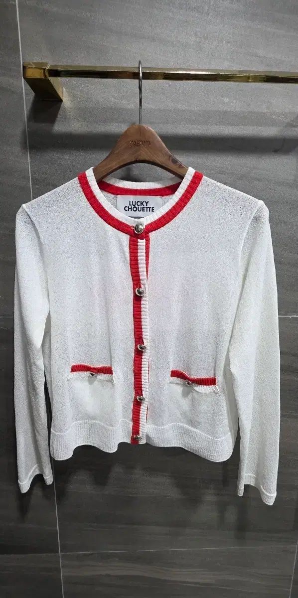 LUCKY CHOUETTE ラッキーシュエトゥ 涼しい バッグ レタリング サマー カーディガン F