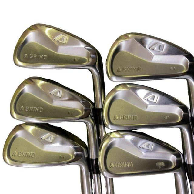 【中古】 A DESIGN GOLF A GRIND R1 キャビティアイアン 6S アイアンセット IR 純正特注シャフト (フレックスS) メンズ 男性用 右利き 右用 Cランク ゴルフクラブ