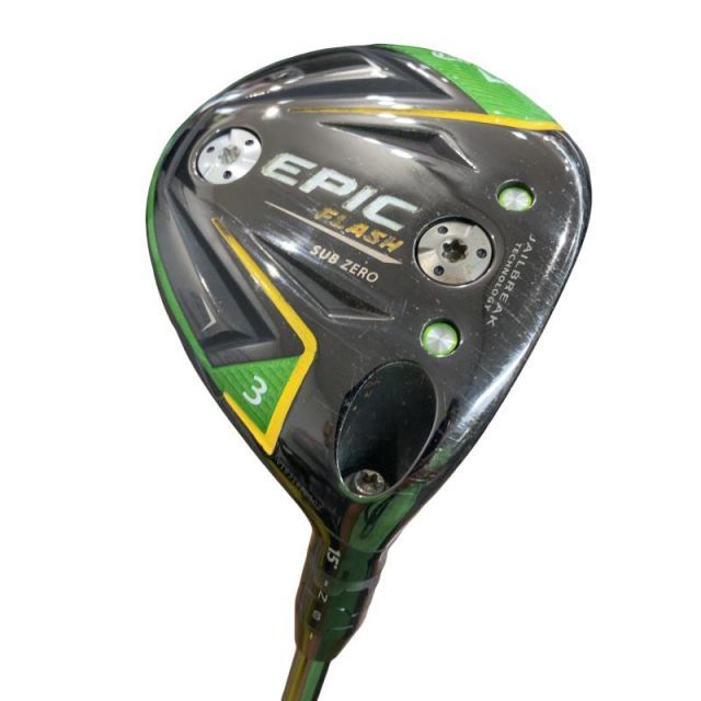 【中古】 キャロウェイ EPIC FLASH SUBZERO 3W フェアウェイウッド FW 純正特注シャフト (フレックスS) メンズ 男性用 右利き 右用 Dランク ゴルフクラブ