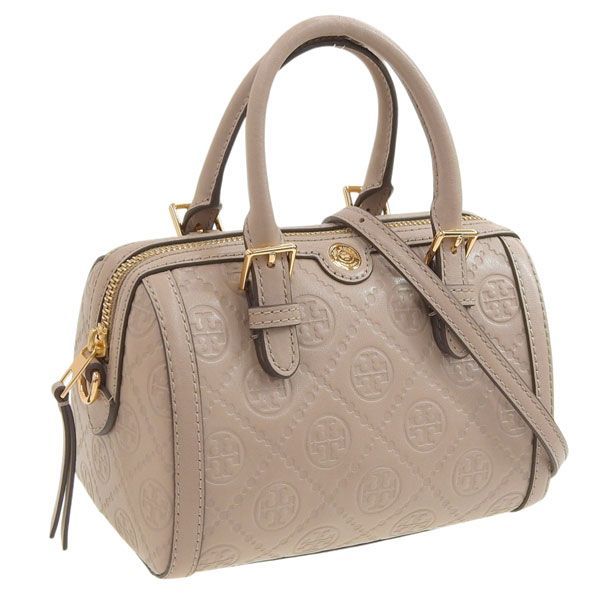 トリーバーチ バッグ レディース ショルダーバッグ 2way 斜めがけ レザー ベージュ T MONOGRAM LEATHER PETTIE BARREL BAG 158528 200 TORY BURCH
