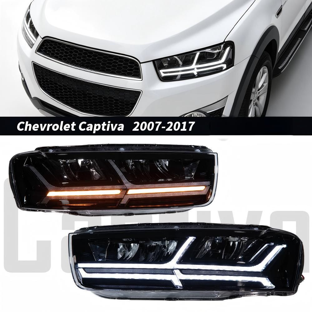 シボレー キャプティバ 11-18 対応 LED ヘッドライト ユニット プロジェクター ウインカー 流水 シーケンシャル ドレスアップ パーツ 明るい 視認性 向上 スポーティ カスタム 交換用
