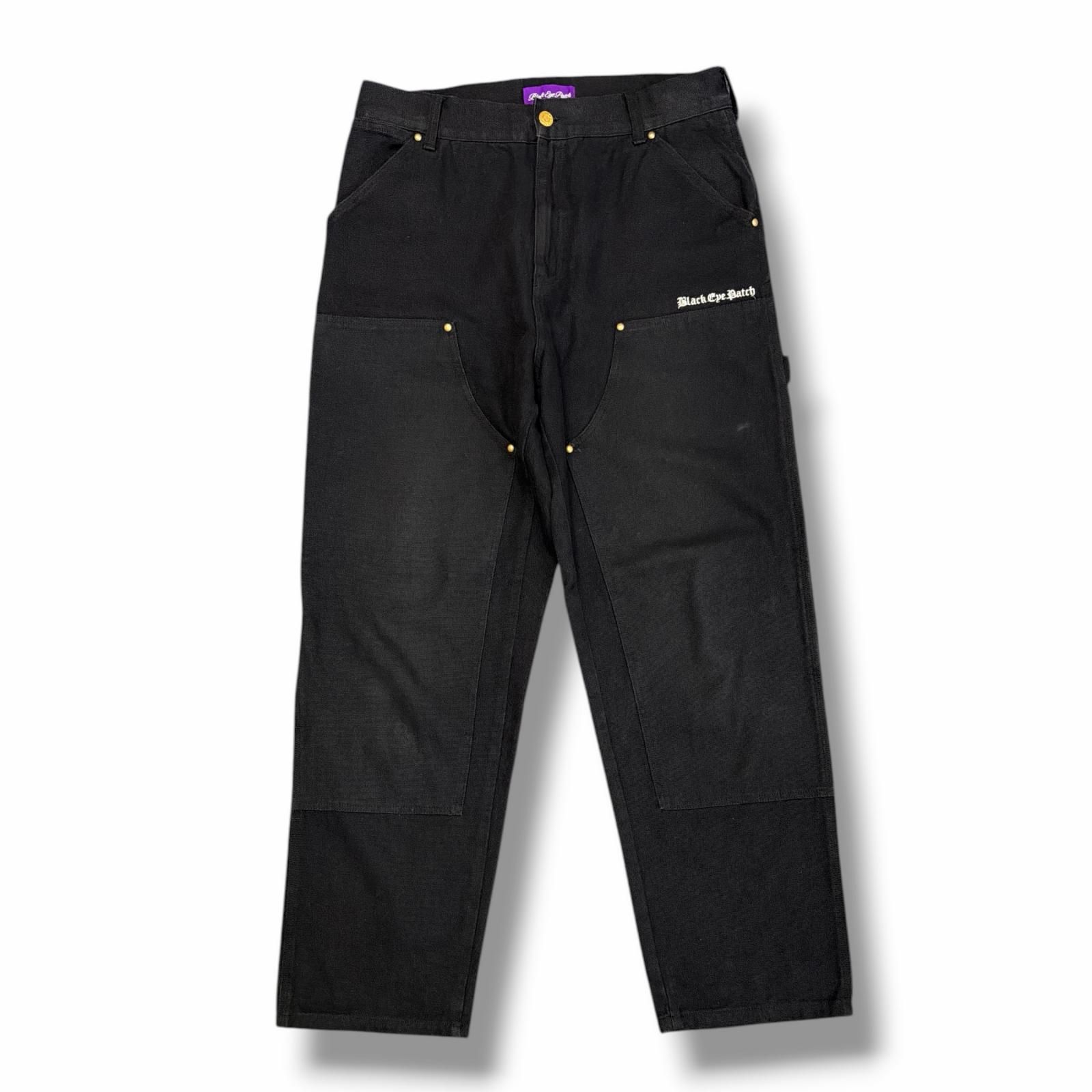 新品未使用 ブラックアイパッチ ダブルニーペインターパンツ Lサイズ 参考上代22,000円 BlackEyePatch 25SS OE LOGO DOUBLE KNEE DUCK PANTS