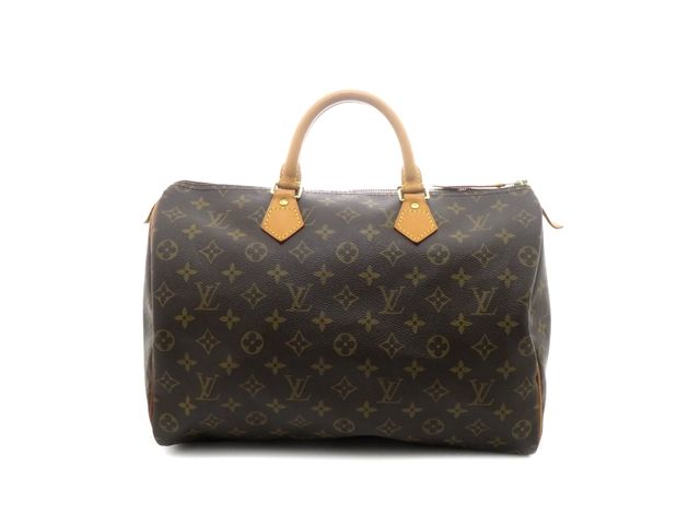 LOUIS VUITTON ルイ・ヴィトン バッグ スピーディ35 モノグラム ﾊﾞｯｸﾞ M41524 ハンドバッグ モノグラムアンプラント/モノグラム ブラウン ユニセックス【中古】437
