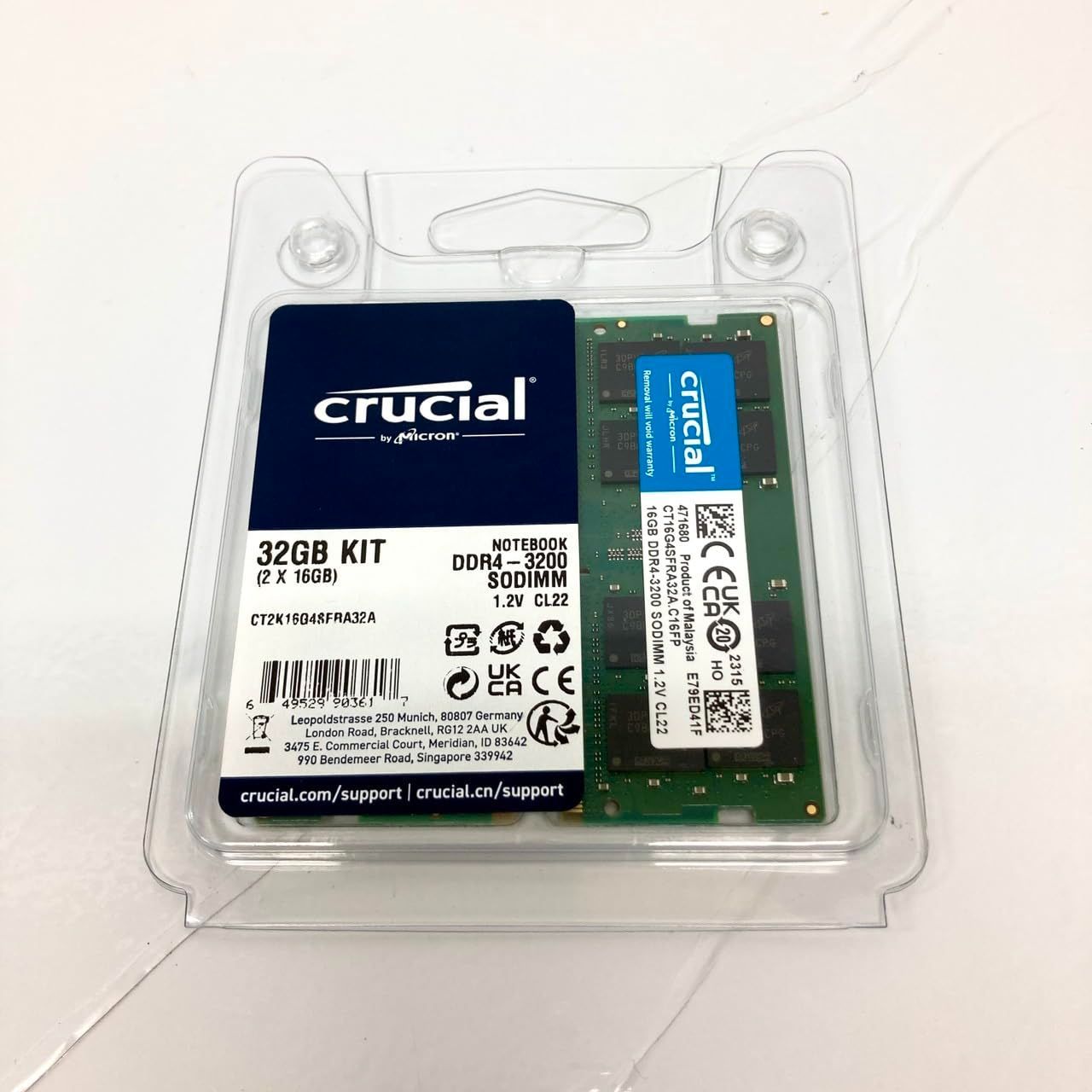 Crucial CT2K16G4SFRA32A ノートPC用増設メモリ 32GB(16GBx2枚) 5477