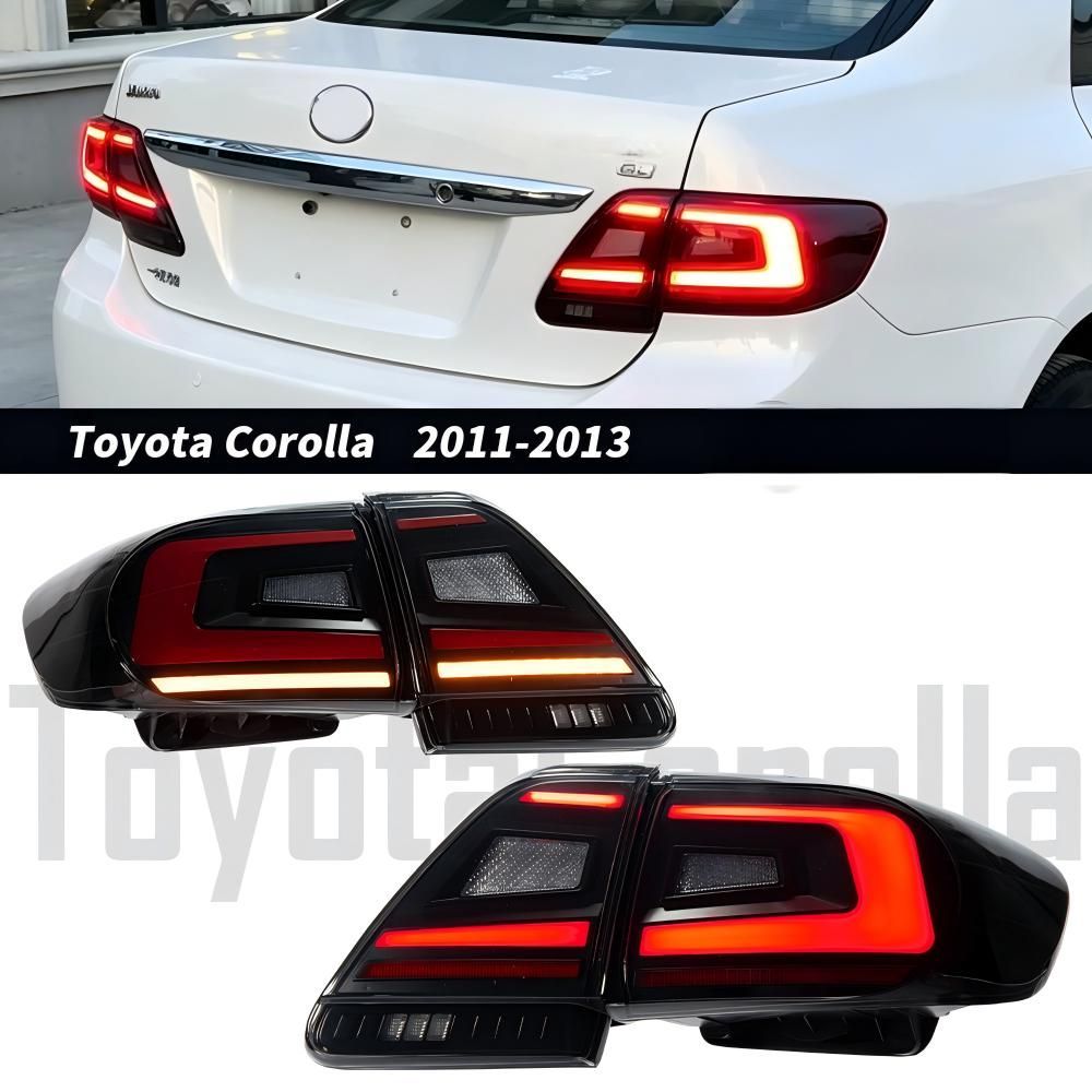 トヨタ カローラ 11-13 対応 LED テールランプ ユニット ストップ ブレーキ ウインカー バックランプ ドレスアップ パーツ 明るい 視認性 向上 スポーティ デザイン カスタム 交換用