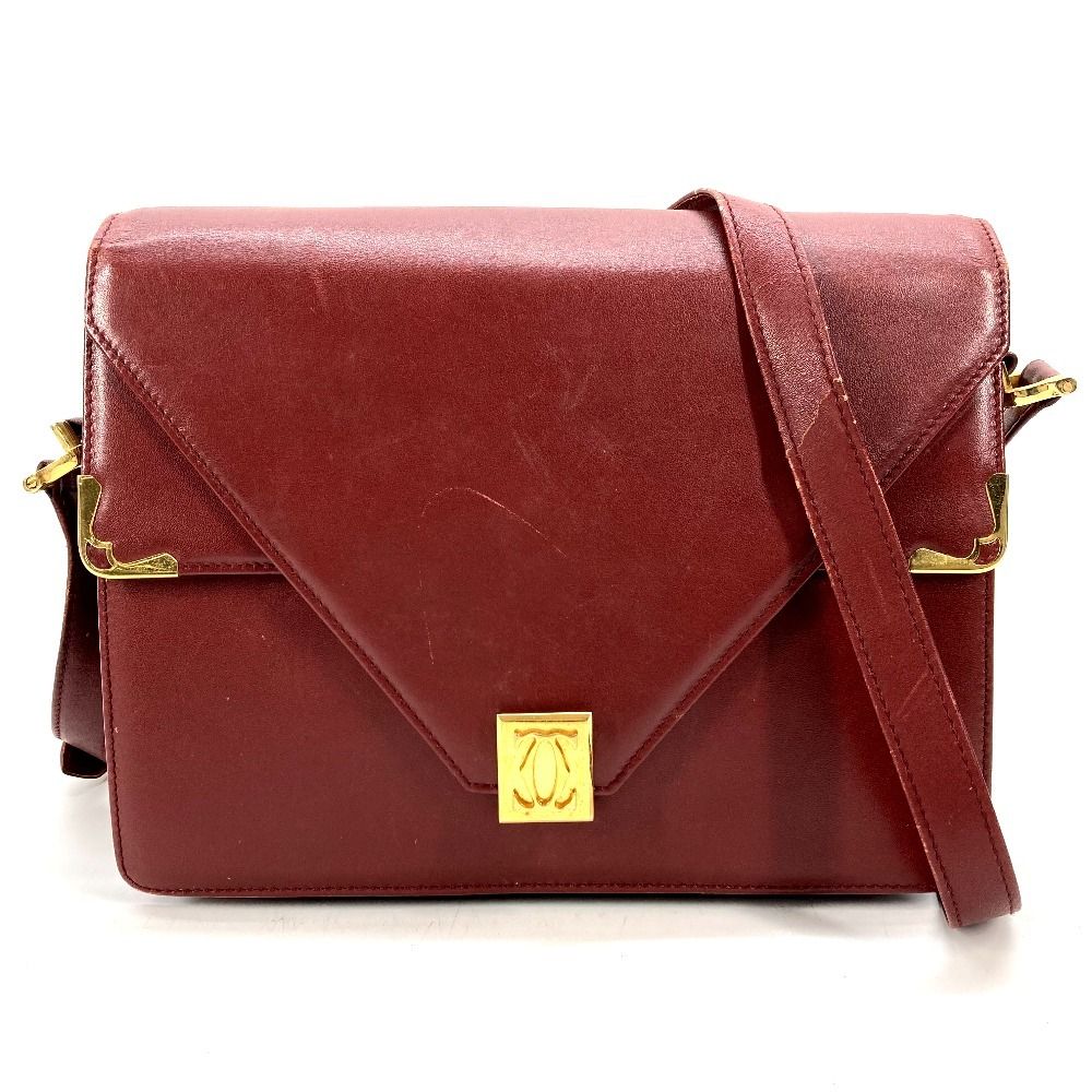 CARTIER カルティエ ショルダーバッグ マストライン ロゴ レザー