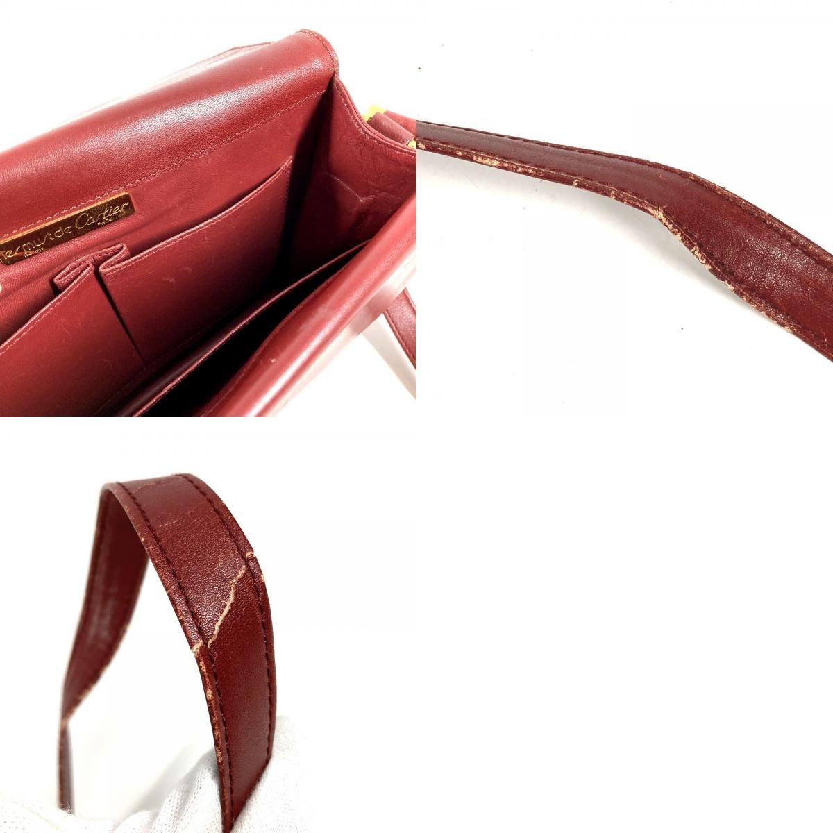 CARTIER カルティエ ショルダーバッグ マストライン ロゴ レザー