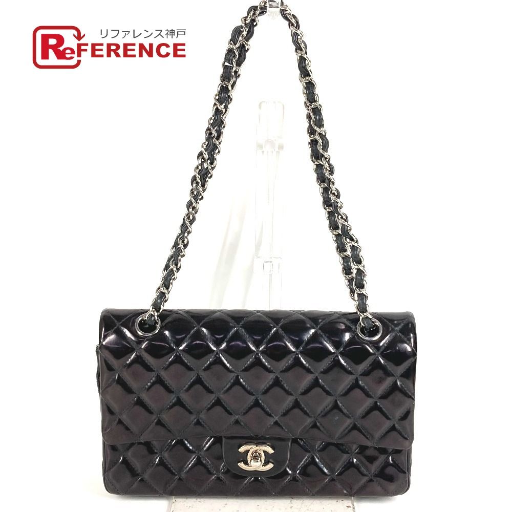 CHANEL シャネル ショルダーバッグ マトラッセ25 マトラッセ 25 エナメル ブラック